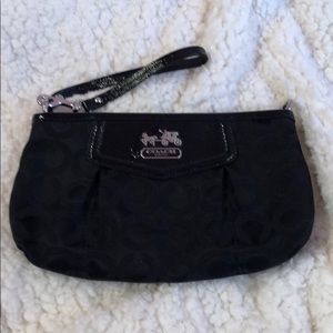 Large Black Coach Wristlet